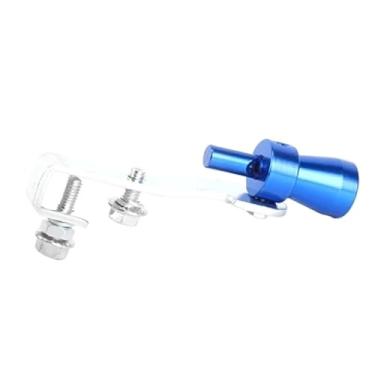 Imagem de Tubo de escape universal de alumínio turbo som tubo apito carro válvula de sopro bov ponta simulador apito (azul, médio)