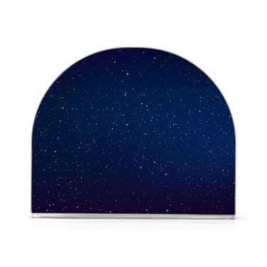 Imagem de Porta-guardanapos com estrelas brilhantes céu azul escuro para mesa de cozinha, porta-guardanapos antiderrapante, 1 pacote, porta-guardanapos para restaurante