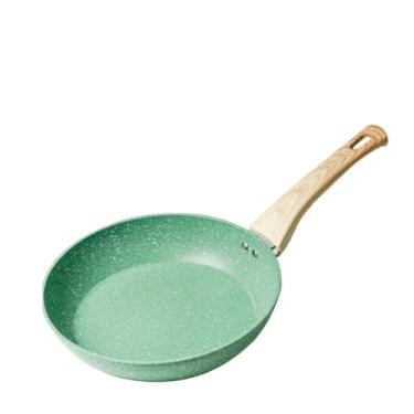 Imagem de Frigideira Antiaderente Cerâmica 25cm Funda para Indução com Cabo de Madeira Panela Antiaderente Não Gruda