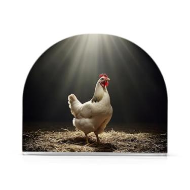 Imagem de Majestic Chicken Spotlight Suporte de guardanapo de cozinha preto, porta-guardanapos para banheiro, 1 pacote, suporte de acrílico antiderrapante