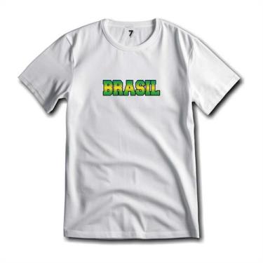 Imagem de Camiseta Brasil Estampa Verde e Amarela Malha Fria Premium - Sete Sete