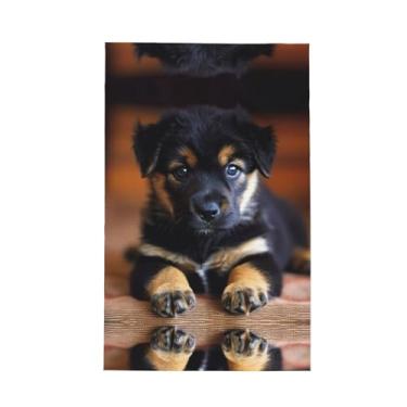 Imagem de XLLingL Toalhas de cozinha de waffle com estampa de cachorro, panos de prato de microfibra, para decoração e limpeza de cozinha - 1 peça