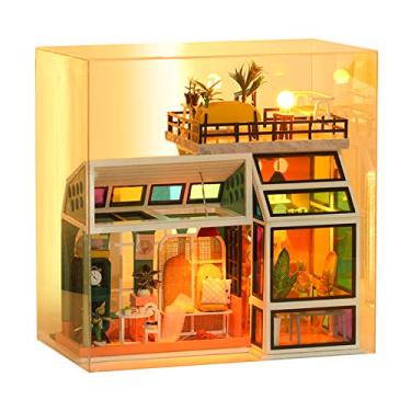 Imagem de Kit de Casa DIY Boneca Miniatura com Móveis Capa LED Romântico Bonito Madeira Presente Aniversário Adultos Crianças