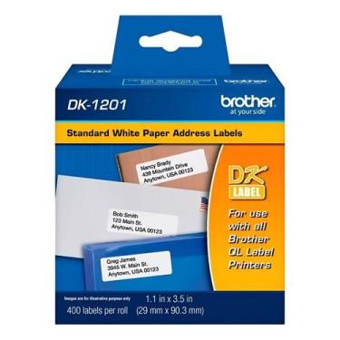 Imagem de Etiqueta Brother DK1201 Papel 29X90MM 400UN QL800 QL810W
