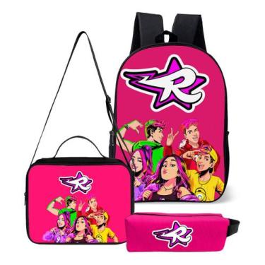 Imagem de Kit Mochila Escolar Estojo E Lancheira Tropa Dos Youber Rosa - Use Thu