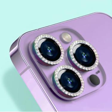 Imagem de 3 peças de protetor de lente de câmera Bling para série 17, acessório durável resistente a arranhões, protetor de tela, anel brilhante)