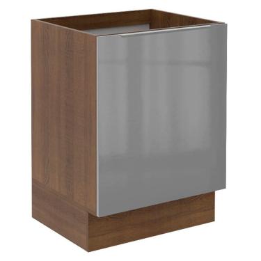 Imagem de Balcão 60cm com 1 Porta Cinza Lux Madesa