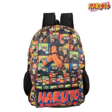 Imagem de Mochila Escolar Bolsa Uzumaki Naruto Anime Preta Costas - TOYS 2U
