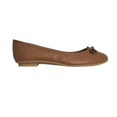 Imagem de Sapatilha Feminina Moleca Napa Sardenha Neo Confortável Casual, Camel,