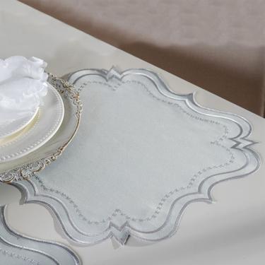 Imagem de Jogo Americano Bordare 2 Peças Bordado 40x40cm Oyster