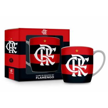 Imagem de Caneca Porcelana Urban 300ml Times - Flamengo - BRASFOOT, FLAMENGO 4