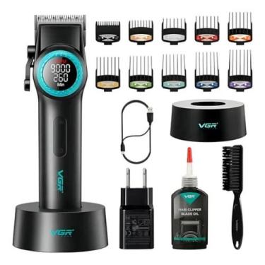 Imagem de Maquina Cortar Cabelo Profissional Vgr V001 Premium Cor Pret