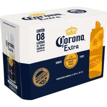 Imagem de Cerveja Corona Extra Lata 350ml - Pack 8 Unidades
