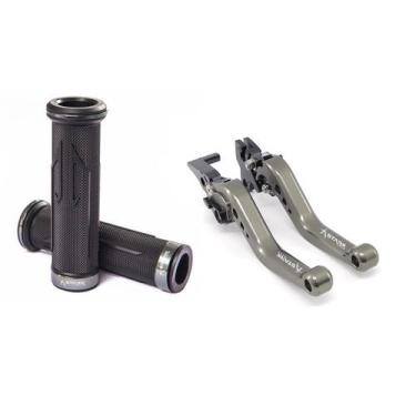 Imagem de Kit Manete E Manopla Esportivo Spider Stark Pcx 150 - NoBrand, Titaniu