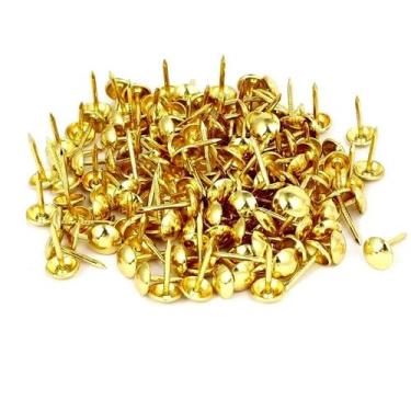 Imagem de Kit 1000 Tacha Tachinhas Capitone Estofado Latonado 10mm - Eco