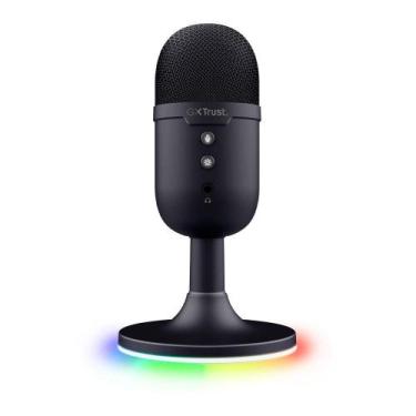 Imagem de Microfone Gamer GXTrust 234 Yunix RGB, USB Compacto, Filtro Pop e Mudo