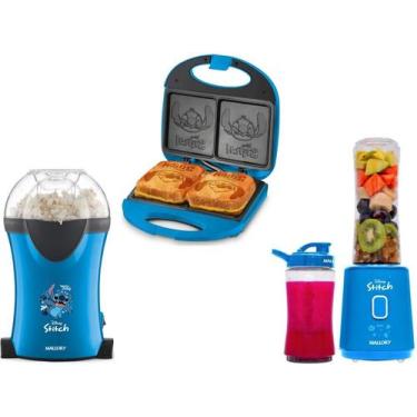 Imagem de Kit mallory disney stitch 110v - pipoquera elétrica + liquidificador i