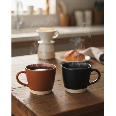 Imagem de Caneca Em Cerâmica Urban 380ml Minimalista Base Cimento Premium - Dela
