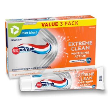 Imagem de Creme dental Extreme Aquafresh Clean Whitening 3x158 g Menta - Marca P