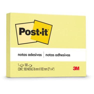 Imagem de Bloco de Recado POST-IT 657 Amarelo 76X102MM C/100FLS - 3M