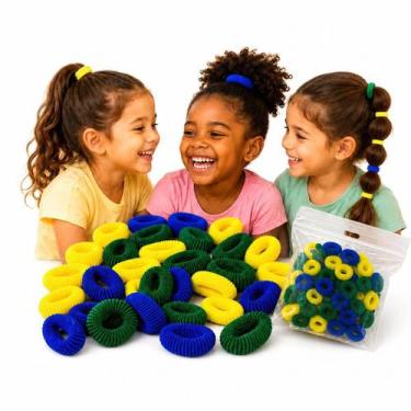 Imagem de Kit 1000 Mini Xuxinha De Cabelo Cores Brasil Infantil - 000028332E, br