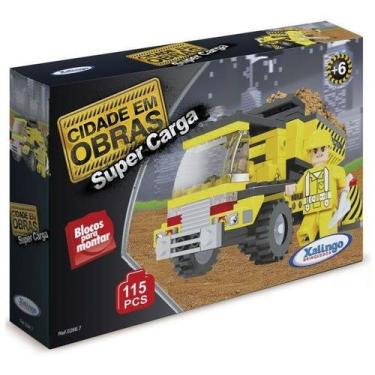 Imagem de Brinquedo Blocos para Montar Caminhão Carga 115pcs Educativo - Xalingo