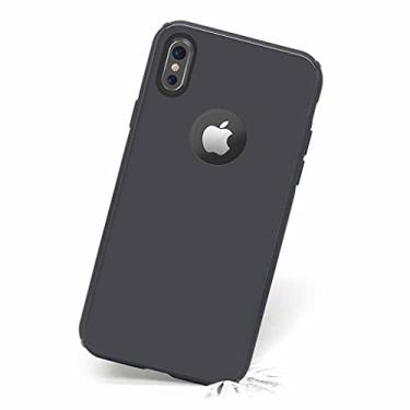 Imagem de Capa Protetora Glass Case para iPhone X/ XS, iWill, Capa Anti-Impacto, PRETO