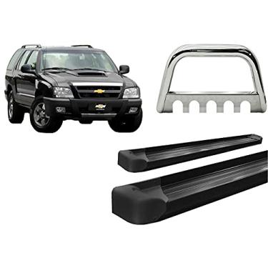 Imagem de Kit Quebra Mato c/Protet+Estribo PLATAF/BLAZER PRETO