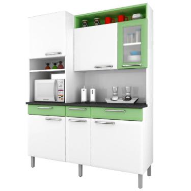 Imagem de Cozinha Compacta com 1 Porta de Vidro Regina Itatiaia I3VG3-155 Branco/Verde Claro