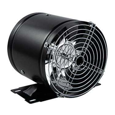 Imagem de Fã exausto Ventilação do duto de janela soprador de ventilação com base de montagem e malha de proteção, extrator de reforço ventilador de 6/7/8 polegadas para fã industrial de cozinha para o banheiro