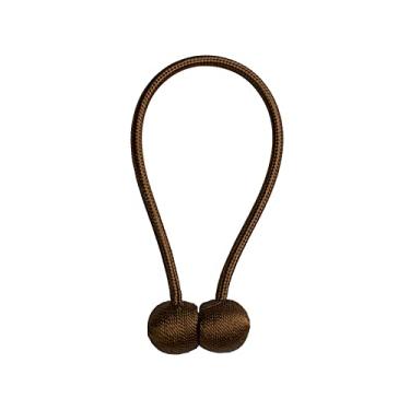 Imagem de Cortina de cabeça redonda de poliéster fivela magnética cortina simples fivela magnética cinta Joker sem instalação perfurada fivela de cortina tiebacks, T9,2 PCS