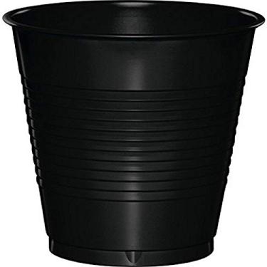 Imagem de Creative Converting Copos de plástico Touch of Color, 1 unidade (pacote com 1), veludo preto
