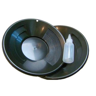 Imagem de Lote de panelas de ouro preto de 2 a 10 polegadas c/garrafa de Snuffer-Panning Kit-Mining Mochila