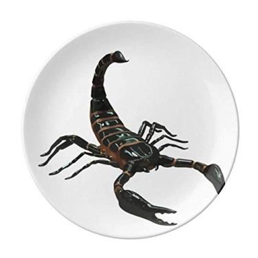 Imagem de Escorpião Natural Inseto Breakthrough Prato Decorativo Porcelana Salver Louça Prato de Jantar