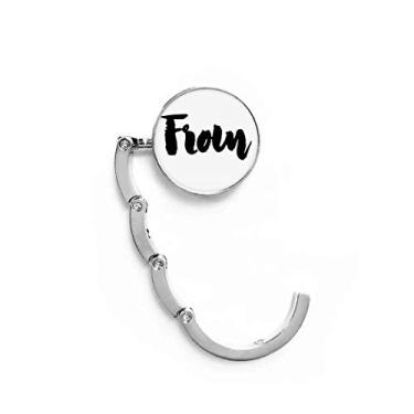 Imagem de Gancho de mesa com citação elegante para escrever à mão, gancho decorativo com fecho dobrável