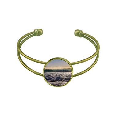 Imagem de Sunshine Ocean Water Wave Science Nature Picture Bracelete, retrô, bracelete aberto