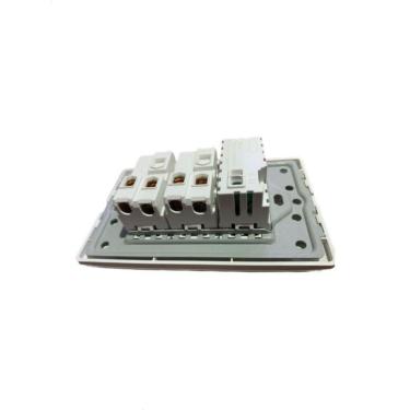 Imagem de Kit Tomada 3 Pinos + Interruptor Duplo Bivolt C 2 Saida Usb