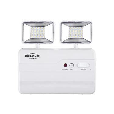 Imagem de Luminária de Emergência Blumenau Iluminação 2 Faróis LED 5W 1200lm