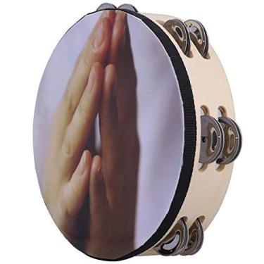 Imagem de Dove Bible Double Row Jingle Pandeiro Para Adultos, Sino De Madeira, Palmas, Tambor, Instrumento De Percussão, Música, Percussão, Instrumento Musical, Sino, Palmas, Tambor(B)