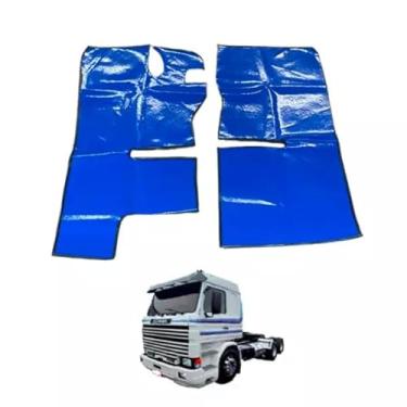 Imagem de TAPETE VINIL AZUL BANCO CARONA PARA SCANIA QUADRADO 113 ANO 1992