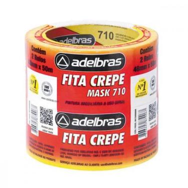 Imagem de Fita Crepe Adelbras Mask-710 48mmx50mt - Kit C/2 Unidades