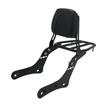 Imagem de FENGREN Encosto destacável de passageiro de motocicleta Sissy Bar com bagageiro para Kawasaki Vulcan S 650 VN650 EN650 S650 EN650d 650cc 2015-2023
