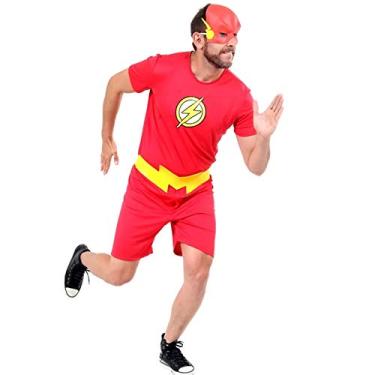 Imagem de Fantasia The Flash Curto Sulamericana Com Máscara GG 50-52
