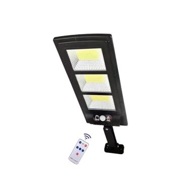 Imagem de Luminária Solar 180 Led Parede Poste Sensor Presença Controle Remoto 3 Funções Refletor Econômico