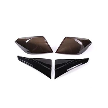 Imagem de PIUGILH para 11ª Geração Civic Lanterna Traseira Tampa Guarnição Moldura Moldura para Honda Civic 2022, Preto Fumaça