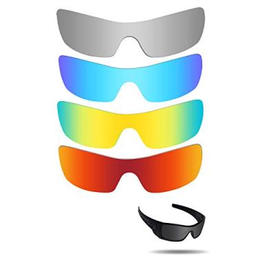 Imagem de Fiskr Lentes de reposição anti-água salgada para óculos de sol Oakley Batwolf, pacote com 4 pares