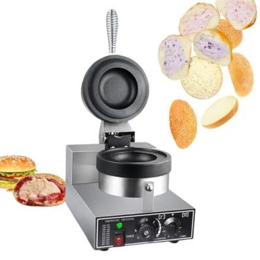 Imagem de Máquina de waffle de 1200 W, sanduicheira Panini Press para sorvete, brioche, hambúrguer, máquina de prensa Panini, placas antiaderentes para máquina de aquecimento de pão e donuts, 220 V