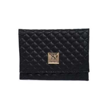 Imagem de Carteira Feminina Prática Pequena Fechamento com ímã Qualidade Santucci-Feminino