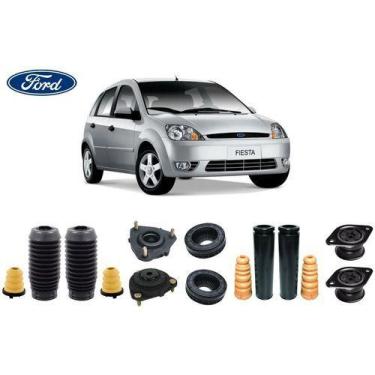 Imagem de 4 Kit Coxim Rolamento Batente Coifa Do Amortecedor Dianteiro Traseiro 