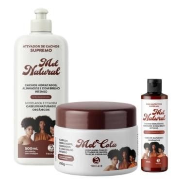 Imagem de Kit Mel Cola 250g+ Ativador Mel Natural 500ml + Óleo 60ml - Trihair